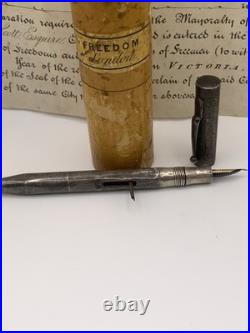 1861 CityOfLondon ORIGINAL Copy Of Freedom With 1OZ Sterling Silver Fountain Pen