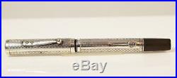 1915-17 WATERMAN 12 PSF GOTHIC Sterling Silver Overlay Fountain Pen Restored