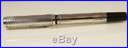 1915-17 WATERMAN 12 PSF GOTHIC Sterling Silver Overlay Fountain Pen Restored