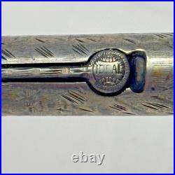 1920's Waterman's 452 1/2 LEC Fountain Pen Ideal Sterling Silver Vine Lever Fill