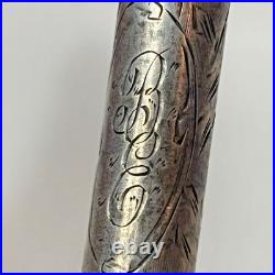1920's Waterman's 452 1/2 LEC Fountain Pen Ideal Sterling Silver Vine Lever Fill