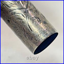 1920's Waterman's 452 1/2 LEC Fountain Pen Ideal Sterling Silver Vine Lever Fill