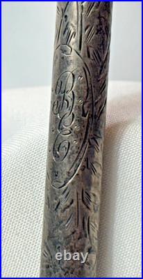 1920's Waterman's 452 1/2 LEC Fountain Pen Ideal Sterling Silver Vine Lever Fill