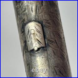 1920's Waterman's 452 1/2 LEC Fountain Pen Ideal Sterling Silver Vine Lever Fill