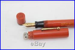 1920s HARTLINE BLOTTER Fountain Pen Oversized Red Hard Rubber Very Rare Pen