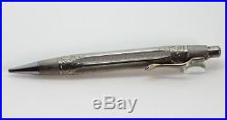 1930s Montblanc PIX 760 TORPEDO Barley Pencil 900 Sterling Silver Works