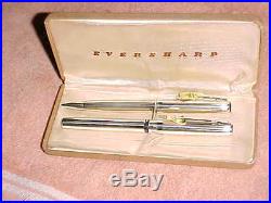 1955 EVERSHARP BURP VENTURA SET STERLING SILVER STICKERS, CASE and TAGS