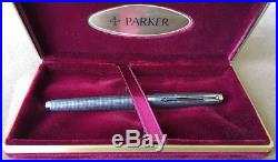1966 Parker 75 Cisele CARTIER Fountain Pen Sterling Silver WG Flat TASSIES MINT