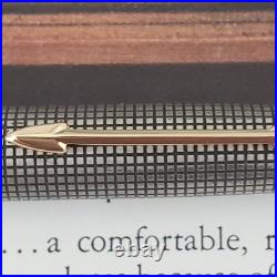 1970's Parker 75 Sterling Silver Fountain Pen With 14k Gold Fine Nib