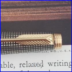 1970's Parker 75 Sterling Silver Fountain Pen With 14k Gold Fine Nib