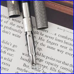 1970's Parker 75 Sterling Silver Fountain Pen With 14k Gold Fine Nib
