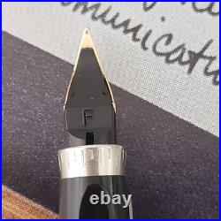 1970's Parker 75 Sterling Silver Fountain Pen With 14k Gold Fine Nib