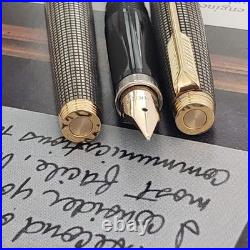 1970's Parker 75 Sterling Silver Fountain Pen With 14k Gold Fine Nib