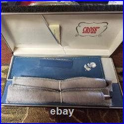 1970s ROSE & SHEATH CROSS STERLING SILVER PEN & PENCIL LADIES SET BOXED NEW