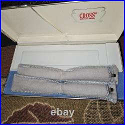 1970s ROSE & SHEATH CROSS STERLING SILVER PEN & PENCIL LADIES SET BOXED NEW