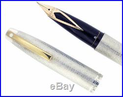 1970s Sheaffer Sterling Silver Imperial Barley Design Model 826 Fountain Pen Nos