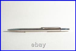 1980s MARS 925 Sterling Silver Pressure Ballpoint Pen Fine Grain Design