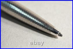 1980s MARS 925 Sterling Silver Pressure Ballpoint Pen Fine Grain Design