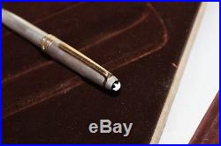 1980s Montblanc 164 164S Solitaire Sterling Silver Barley Ballpoint Pen MInty