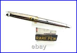 1990s Rare SAILOR SMOOTH STERLING SILVER FOUNTAIN PEN 14K H-M nib NEW STICKERED
