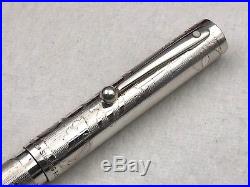 1992 Sheaffer 802 Nostalgia Sterling Silver Overlay Floral Fountain Pen 18k Nib
