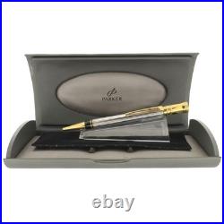 1994 Parker Duofold Sterling Silver Godron Ballpoint Pen Mint
