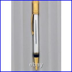 1994 Parker Duofold Sterling Silver Godron Ballpoint Pen Mint