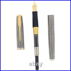 1995 Parker Sonnet Cisele Sterling Silver Fountain Pen 18k Broad Nib Never Inked