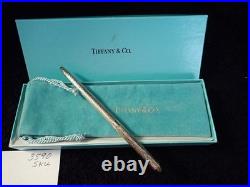 3590. Tiffany & Co. Sterling Ink Pen Orig. Box/Sack Needs Refill Germany 4 5/8