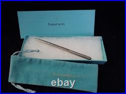 3590. Tiffany & Co. Sterling Ink Pen Orig. Box/Sack Needs Refill Germany 4 5/8