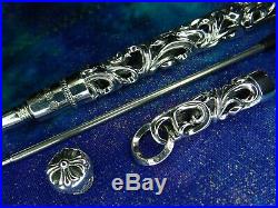 43.4 Grams Authentic Chrome Hearts Scrolls Pen Sterling Silver Pendant $2150.00