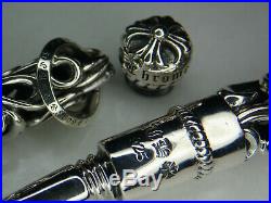 43.9 Grams Authentic Chrome Hearts Scrolls Pen Sterling Silver Pendant $1895.00