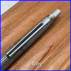 601sv Pilot Ballpoint Pen Sterling Silver Barrel Crosshatched Made in Japan