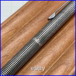 601sv Pilot Ballpoint Pen Sterling Silver Barrel Crosshatched Made in Japan