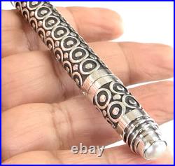925 Sterling Silver Ballpoint Pen Freshwater Pearl Handmade Artisan Gift Pen