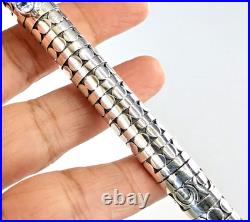 925 Sterling Silver Blue Topaz Ballpoint Pen Fine Writing Collectible Gift