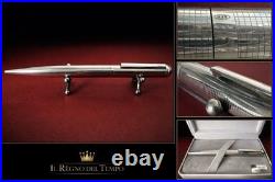 ARGENTO 925 Solid Silver Vintage Fountain Pen with Giant Square Dome