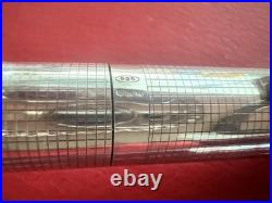 ARGENTO 925 Solid Silver Vintage Fountain Pen with Giant Square Dome