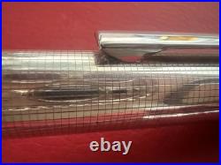 ARGENTO 925 Solid Silver Vintage Fountain Pen with Giant Square Dome