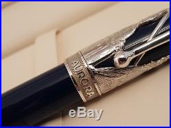 AURORA 150th Anniversary Sterling Silver. 925 Cap Rollerball Pen, NOS