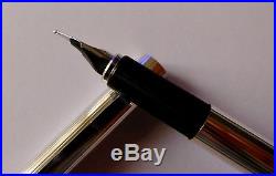 AURORA HASTIL Fountain Pen 925 Sterling Silver-14K F Gold Nib-Mint Condition