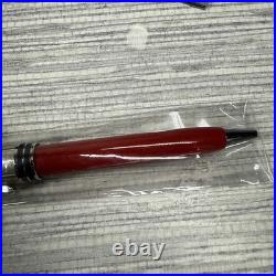AURORA IPSILON 2 Pens STERLING SILVER RED BALLPOINT PEN B34CR & Chrome Plate