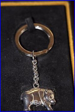 Alfred Dunhill PANDA 925 Sterling Silver Keyring Keychain Keyfob NEW in BOX