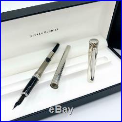 Alfred Dunhill Sterling Silver Line Design 5.5 Fountain Pen Nib 18k 750