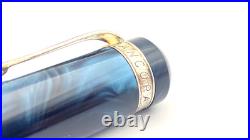 Ancora Capri Blue Rollerball Pen Sterling Silver Mother Of Pearl Made In Italy