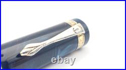 Ancora Capri Blue Rollerball Pen Sterling Silver Mother Of Pearl Made In Italy