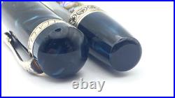 Ancora Capri Blue Rollerball Pen Sterling Silver Mother Of Pearl Made In Italy