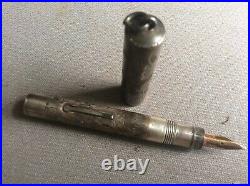 Antique Edward Todd Co New York Fountain Pen Sterling Silver
