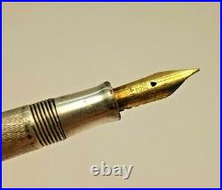 Antique Eversharp Sterling Silver Wahl Pen w 14K Gold Num 2 Wahl Nib Enduro Box