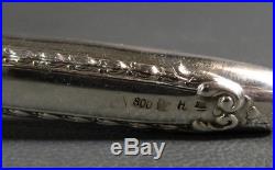 Antique German Lutz Weiss Sterling Silver Writing Set Letter Opener Dip Pen Seal